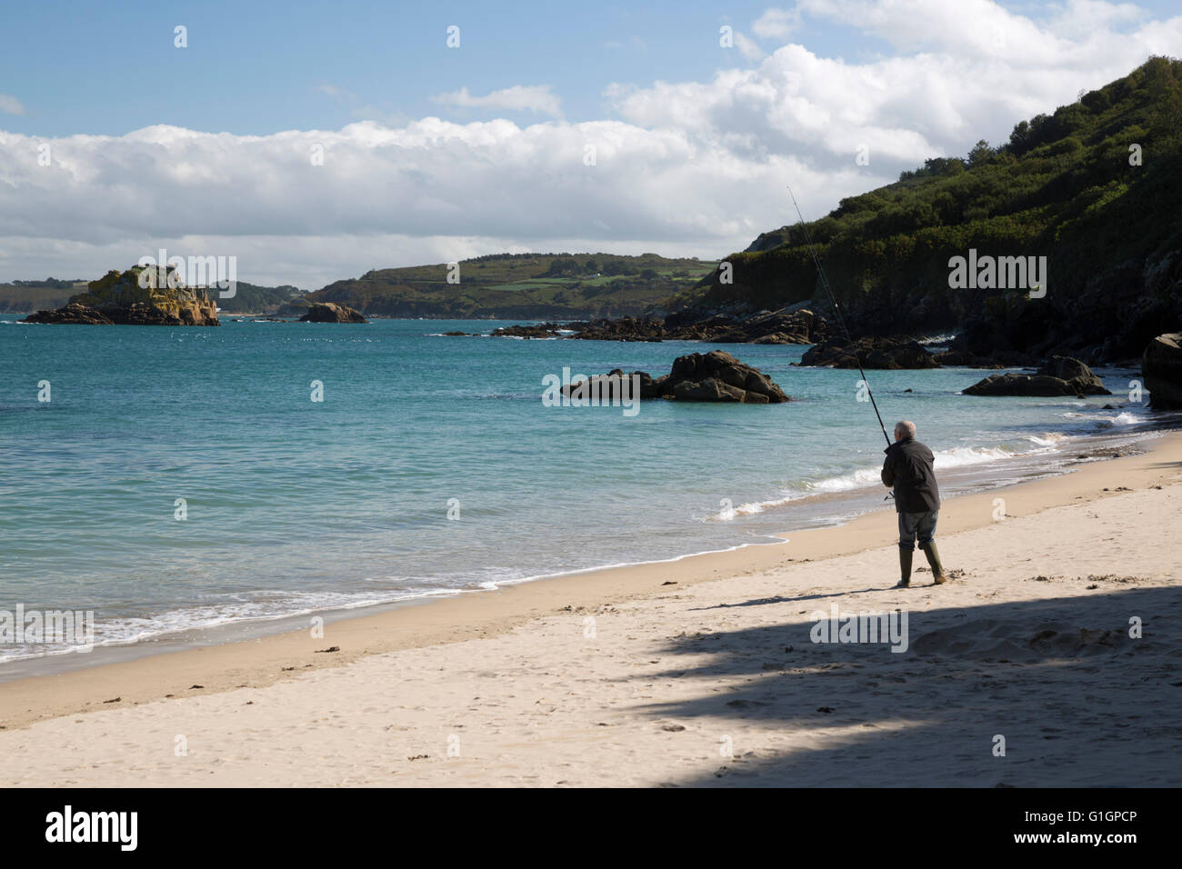 Mendicare un rfi beach, Locquirec, Finisterre, Bretagna, Francia, Europa Foto Stock