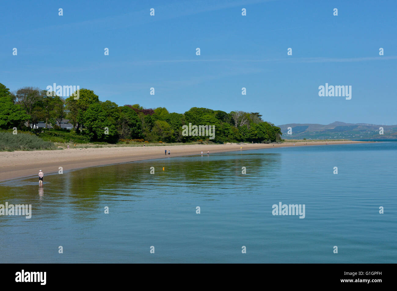 Rathmullan beach e Lough Swilly, Rathmullen, Wild Atlantic modo, County Donegal, Irlanda. Foto Stock