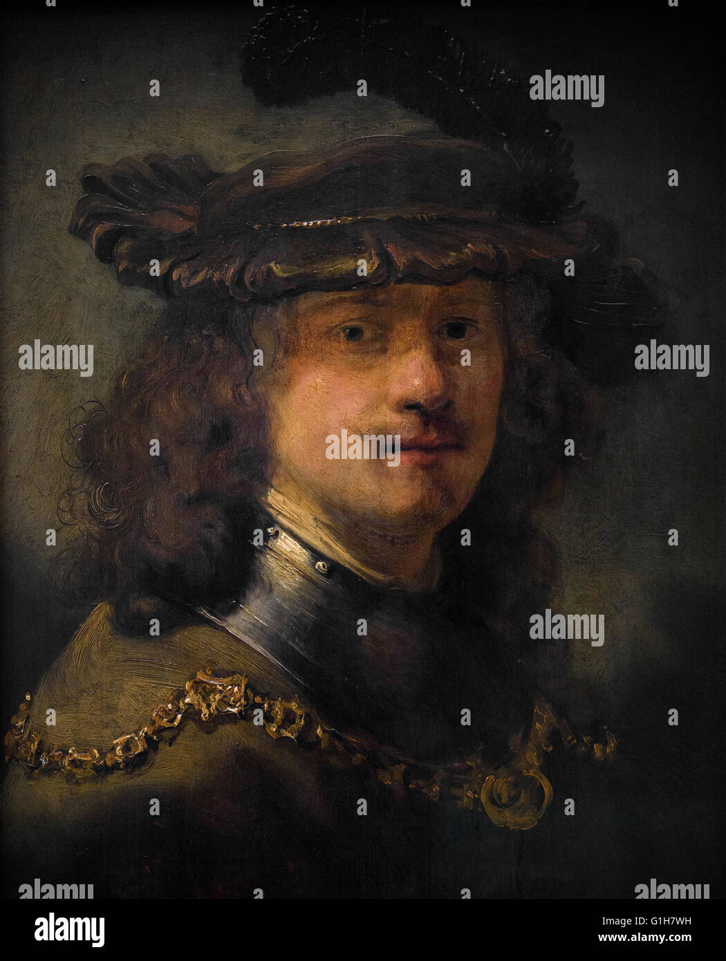 Rembrandt (1606 Leiden-1669 Amsterdam), autoritratto, ca.1633. Foto Stock