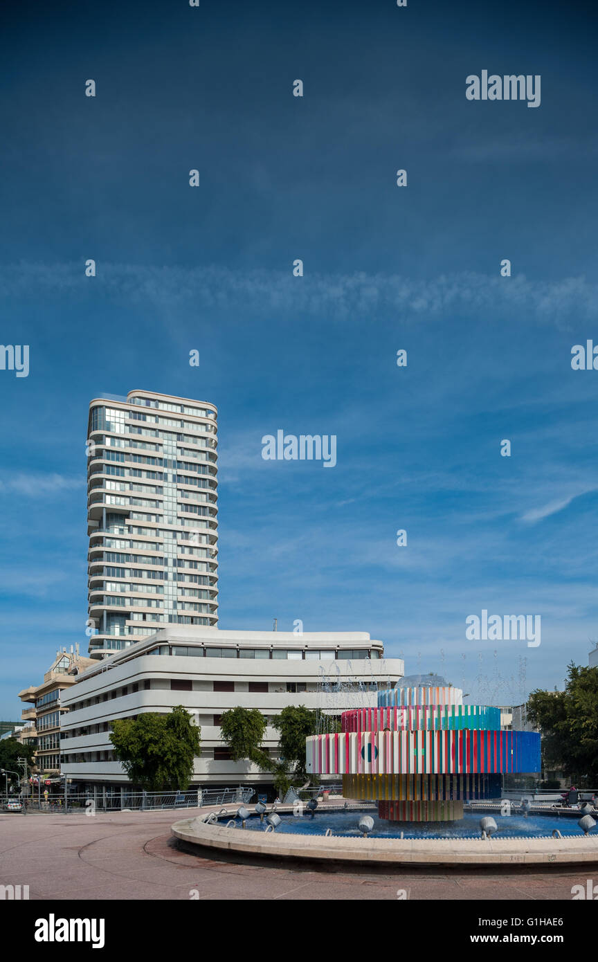 Israele, Tel Aviv - Dizengoff fontana di piazza Foto Stock