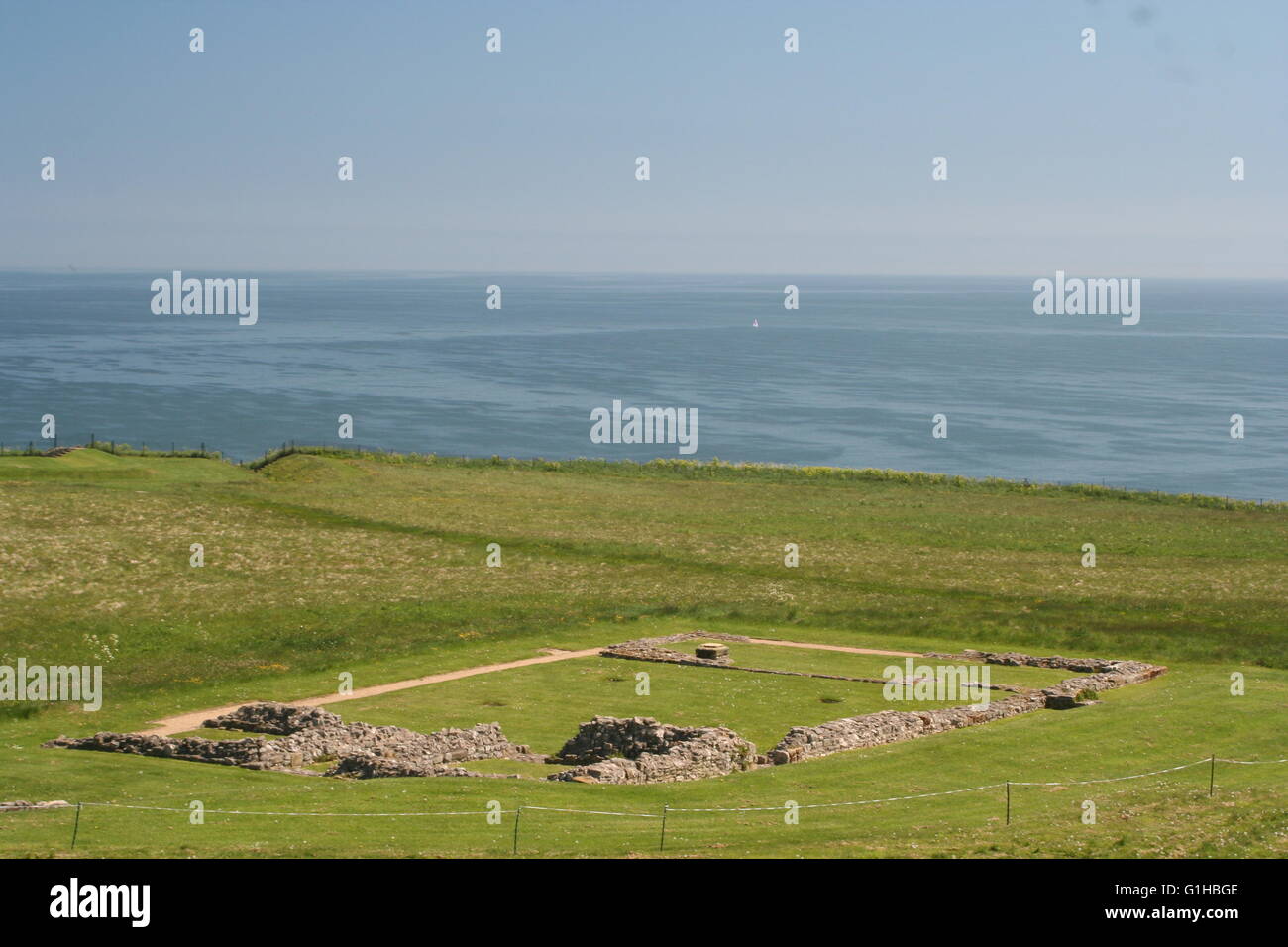 Romano stazione segnale Scarborough Foto Stock