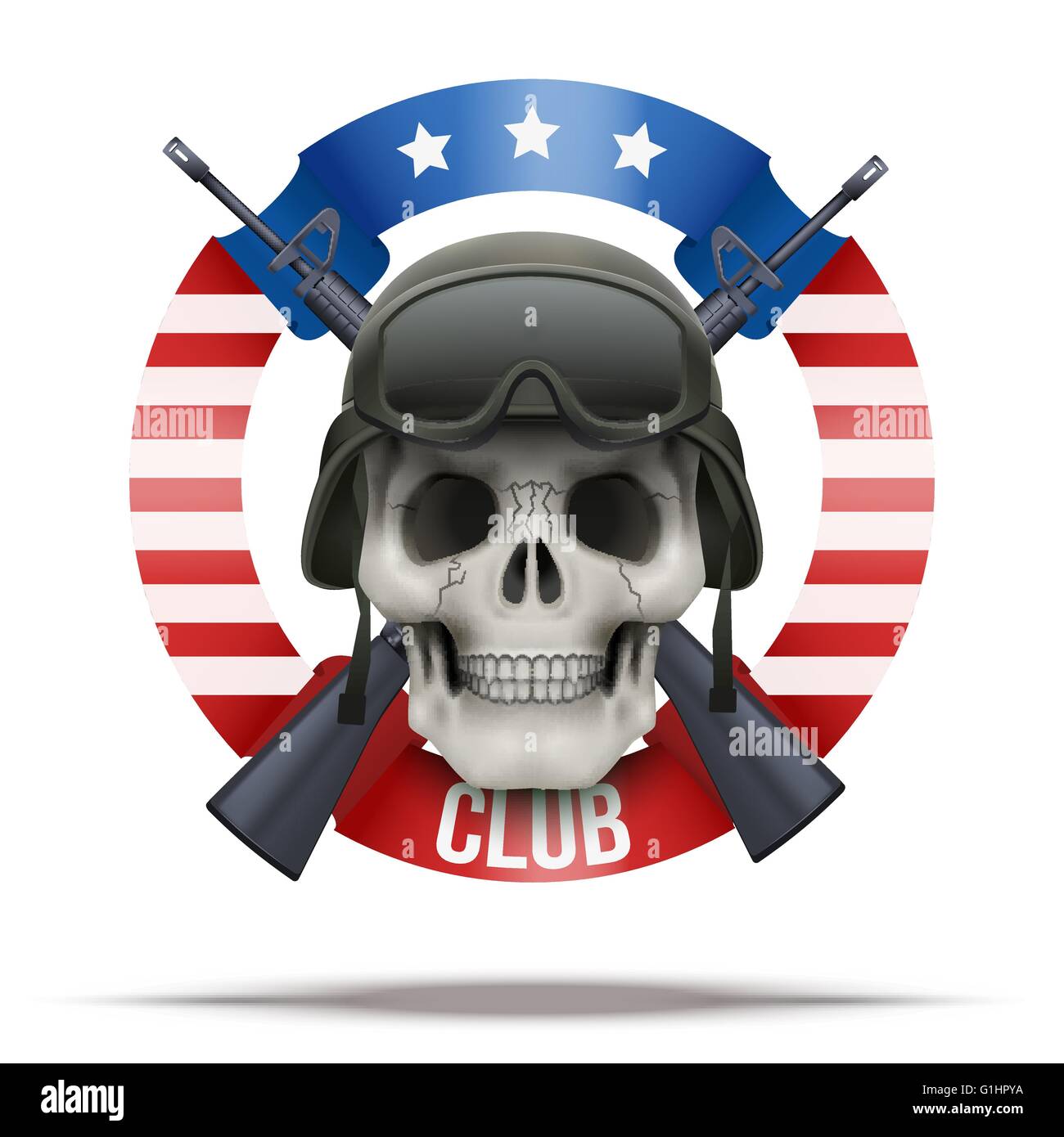 Club di militari o di badge aziendali e logo di etichette Illustrazione Vettoriale