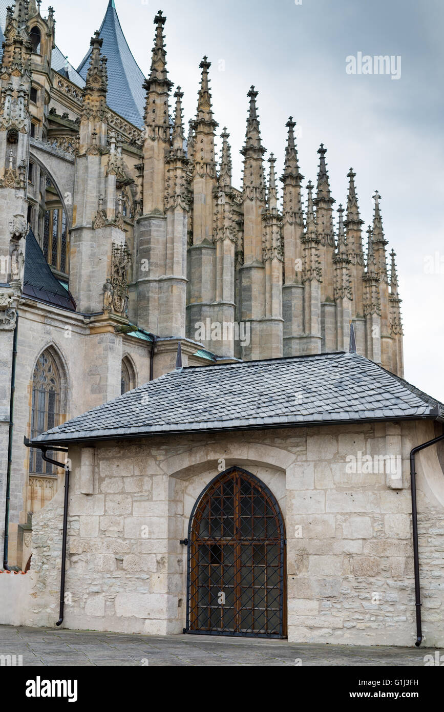 Cattedrale di San Barbora e quartiere Kutna Hora, Repubblica Ceca, UNESCO Foto Stock