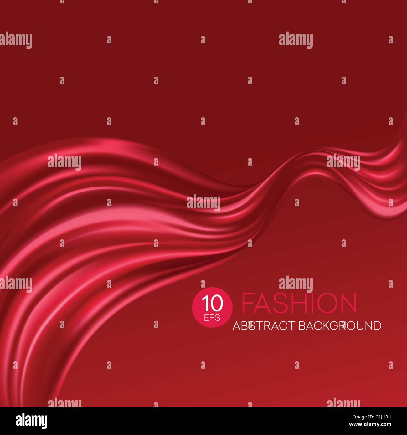 Red battenti tessuto di seta. La moda dello sfondo. Illustrazione Vettoriale Illustrazione Vettoriale