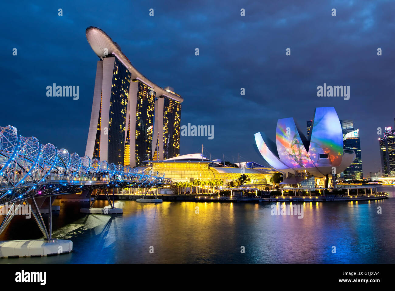 Il Marina Bay Sands Hotel, Singapore Foto Stock