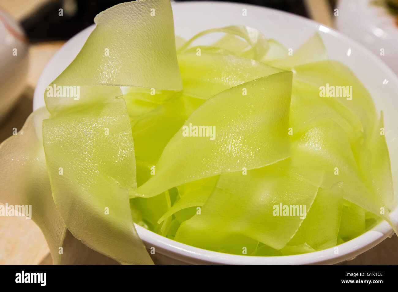 Celtuce noto anche come insalata di sedano un vegetale dalla Cina Foto Stock