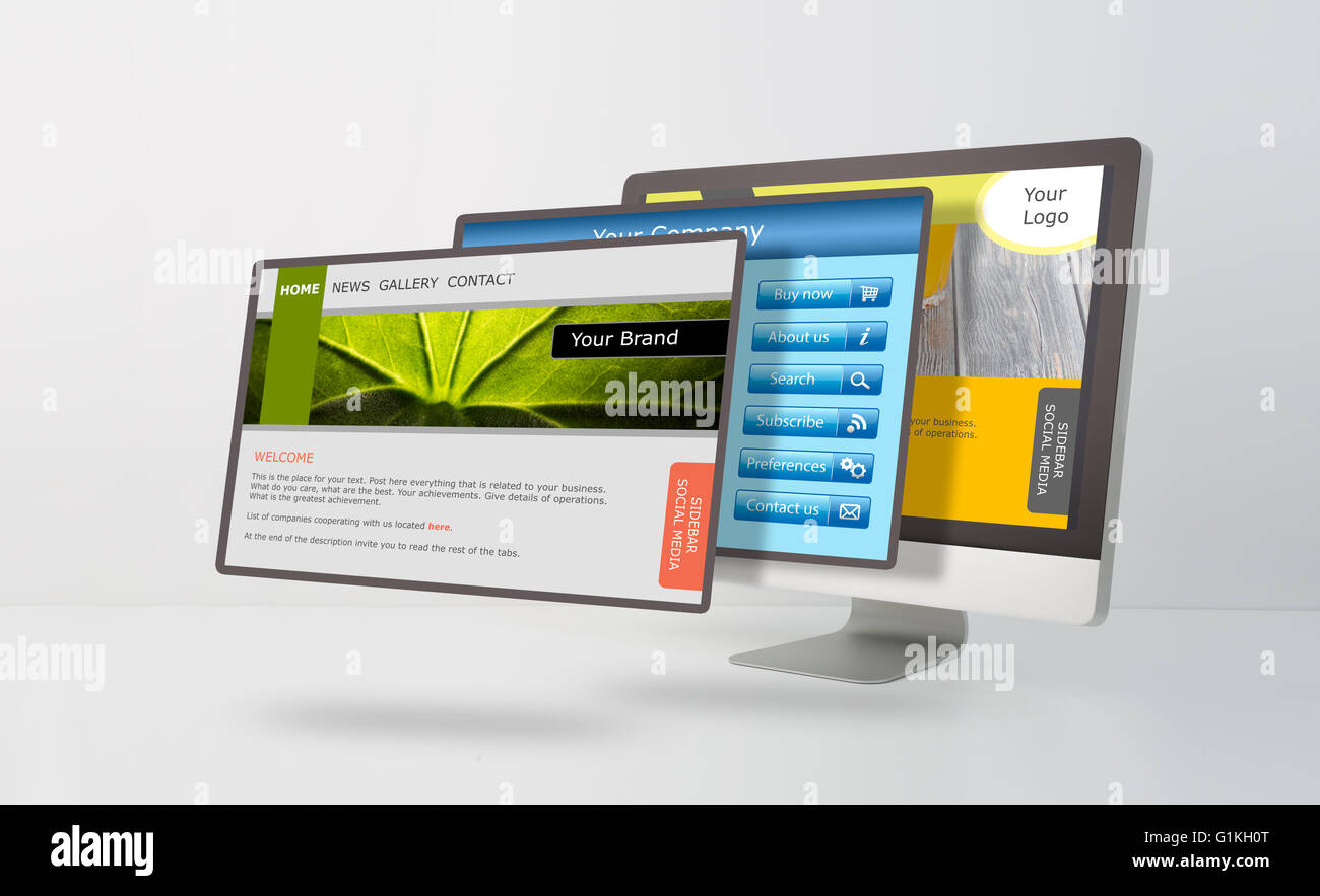 Sensibile web design concept. Foto Stock