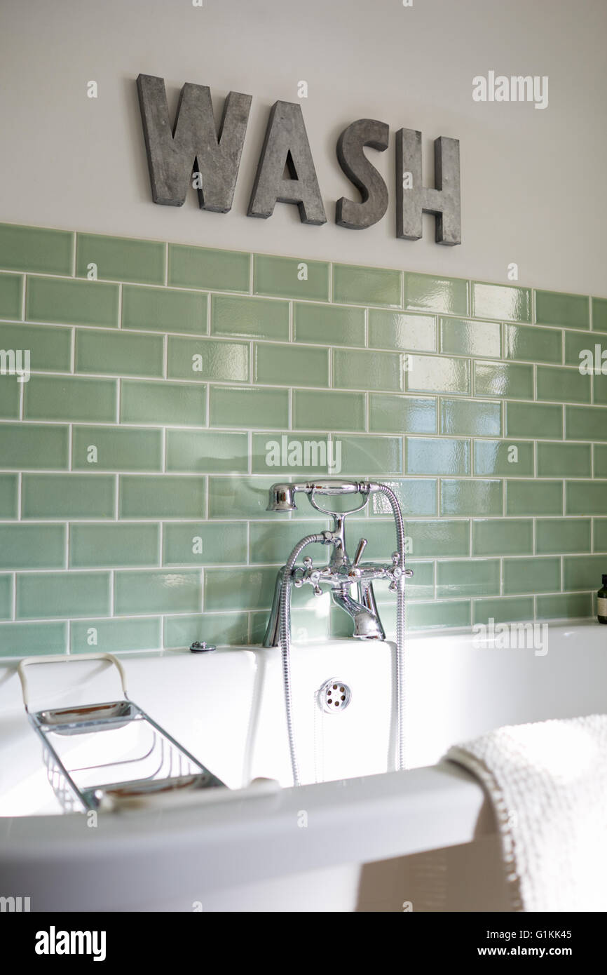 Il bagno della famiglia contemporanea Home Foto Stock