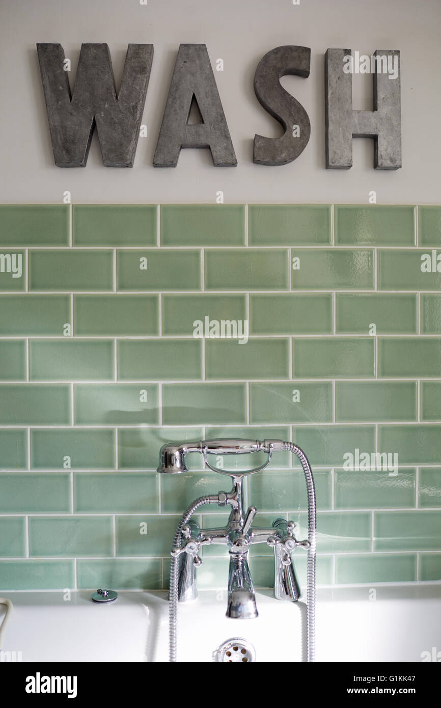 Il bagno della famiglia contemporanea Home Foto Stock