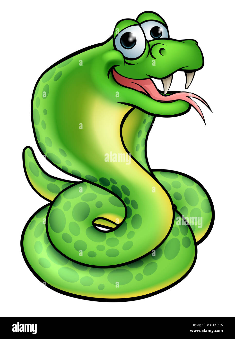Un cartoon carino cobra snake carattere Foto Stock