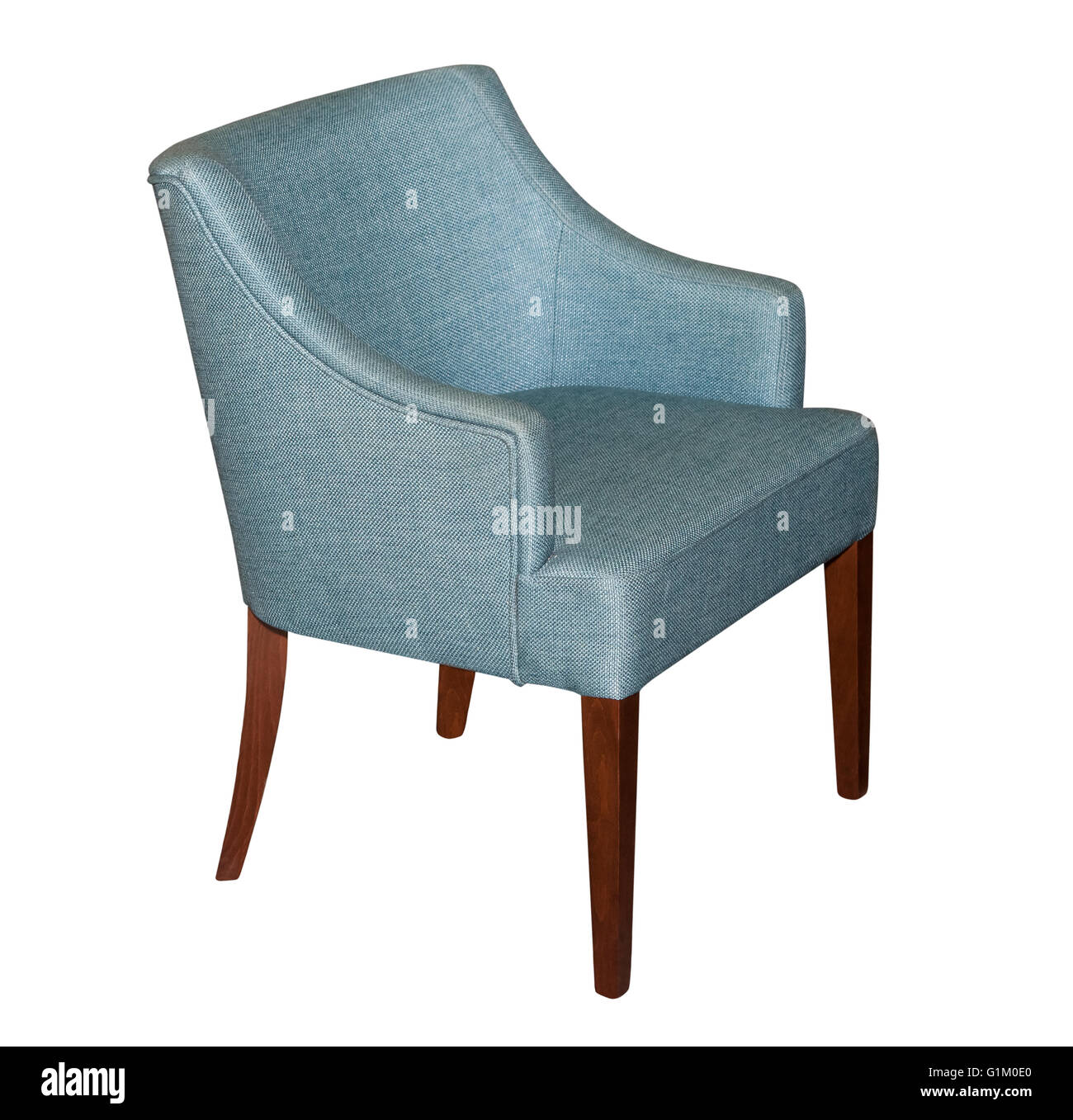 Tessuto grigio sedia moderno isolato Foto Stock
