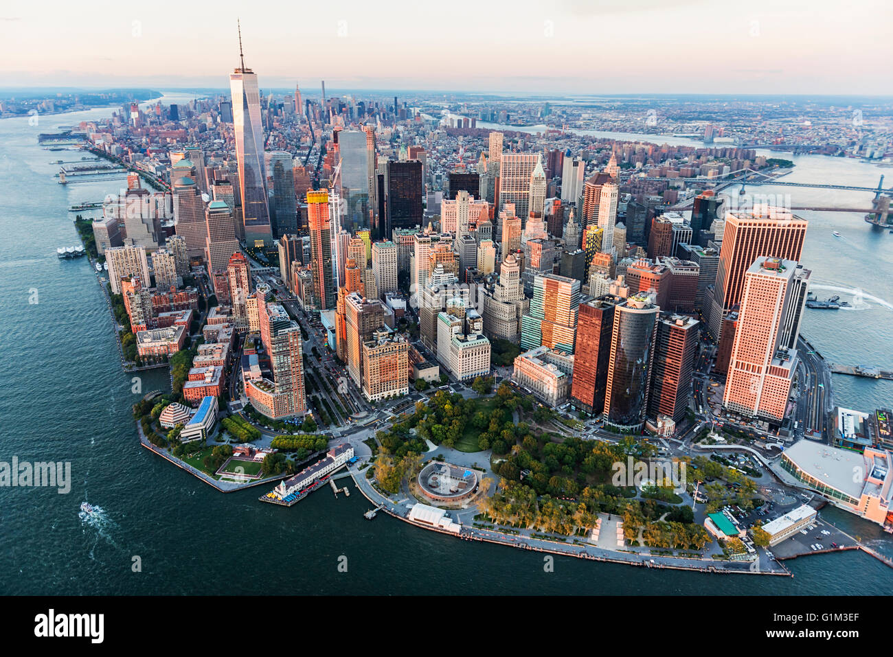 Vista aerea di New York cityscape, New York, Stati Uniti Foto Stock