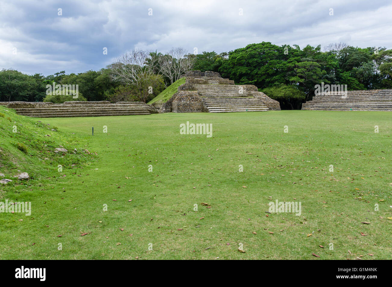 Tempio di verde Tome chiamato anche tempio A1. Altun ha luogo storico. Distretto del Belize, Belize Foto Stock
