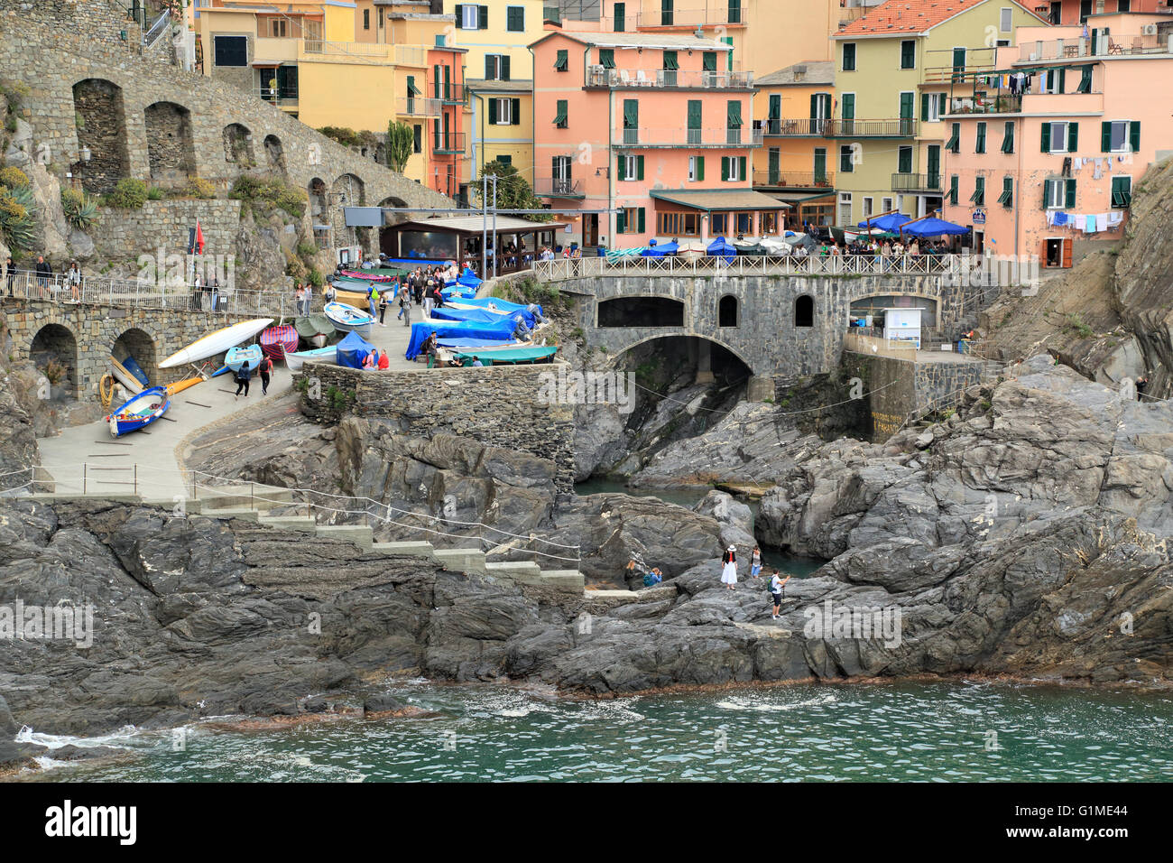 Manarola, Cinque Terre Foto Stock