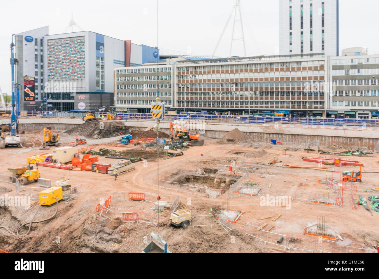 BBC Cymru/Wales sedi centrali in costruzione PHILLIP ROBERTS Foto Stock