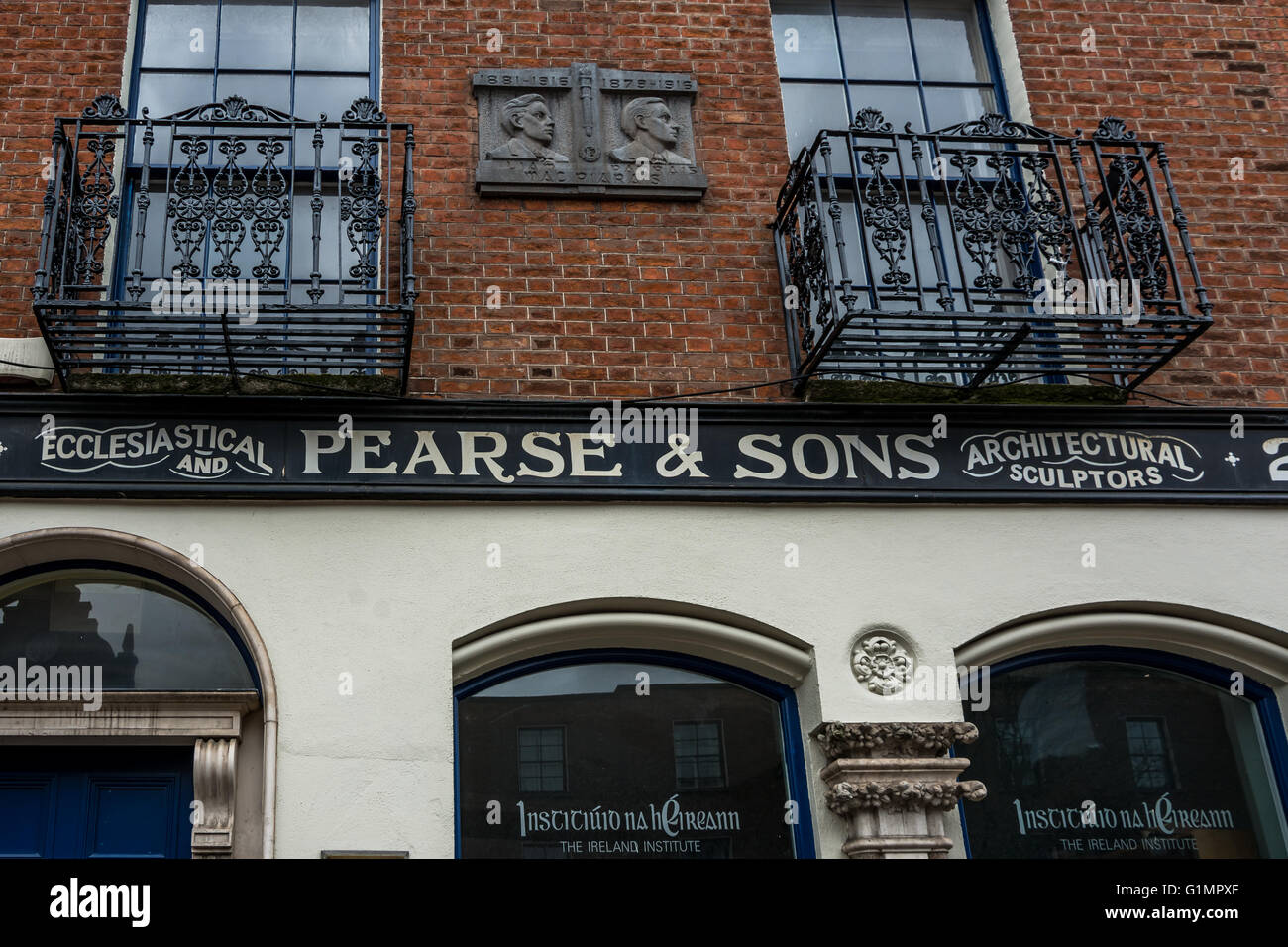 Pearse e figli scultori shop a Dublino dove 1916 leader Padraig Pearse e suo padre lavorava da. Foto Stock