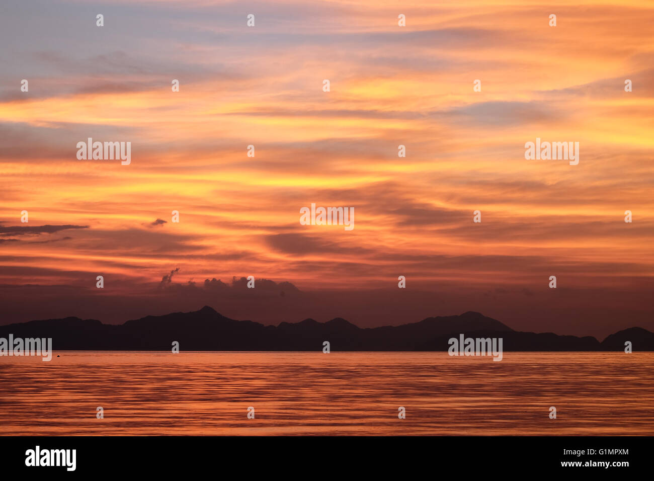 Cieli colorati delle Filippine. Foto Stock