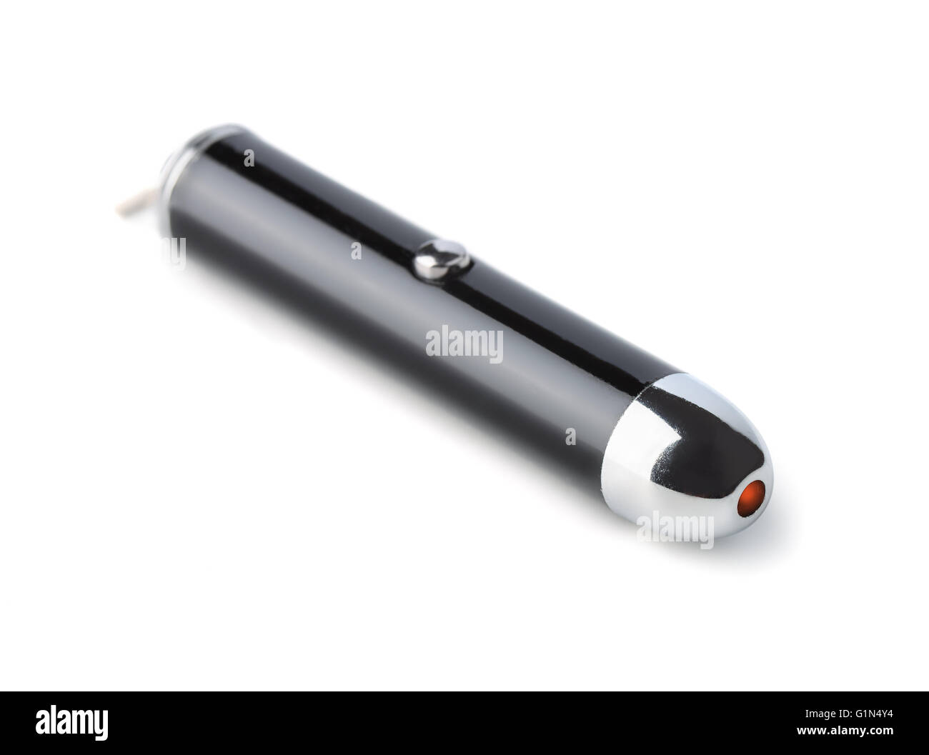 Pocket puntatore laser isolato su bianco Foto stock - Alamy