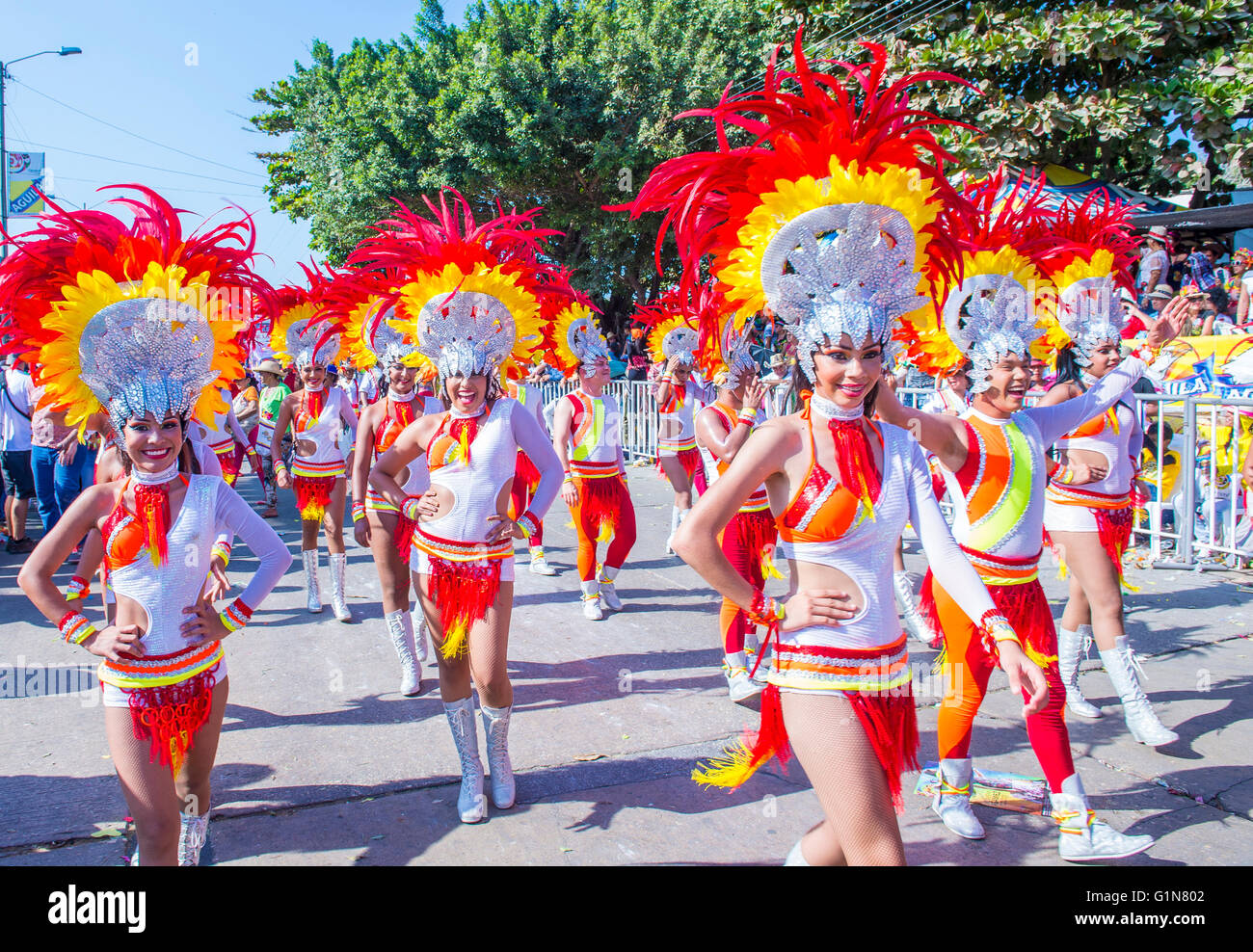 I partecipanti in Barranquilla carnevale di Barranquilla , Colombia Foto Stock