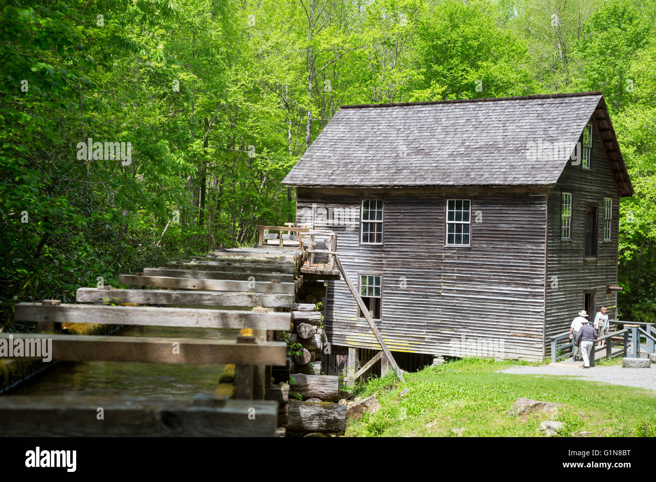 Parco Nazionale di Great Smoky Mountains, North Carolina - Mingus Mill, un 1886 grist mill. Foto Stock