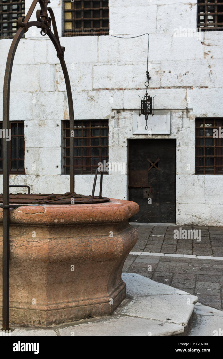Carceri cortile nel Palazzo Ducale di Venezia - Italia Foto Stock