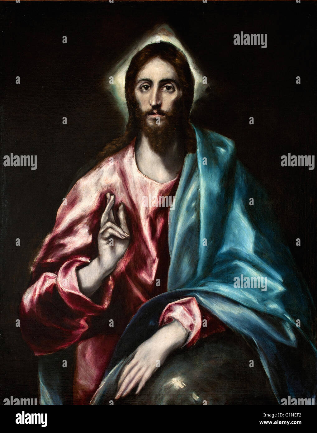 El Greco - Cristo come Salvatore - Museo del Greco Foto Stock