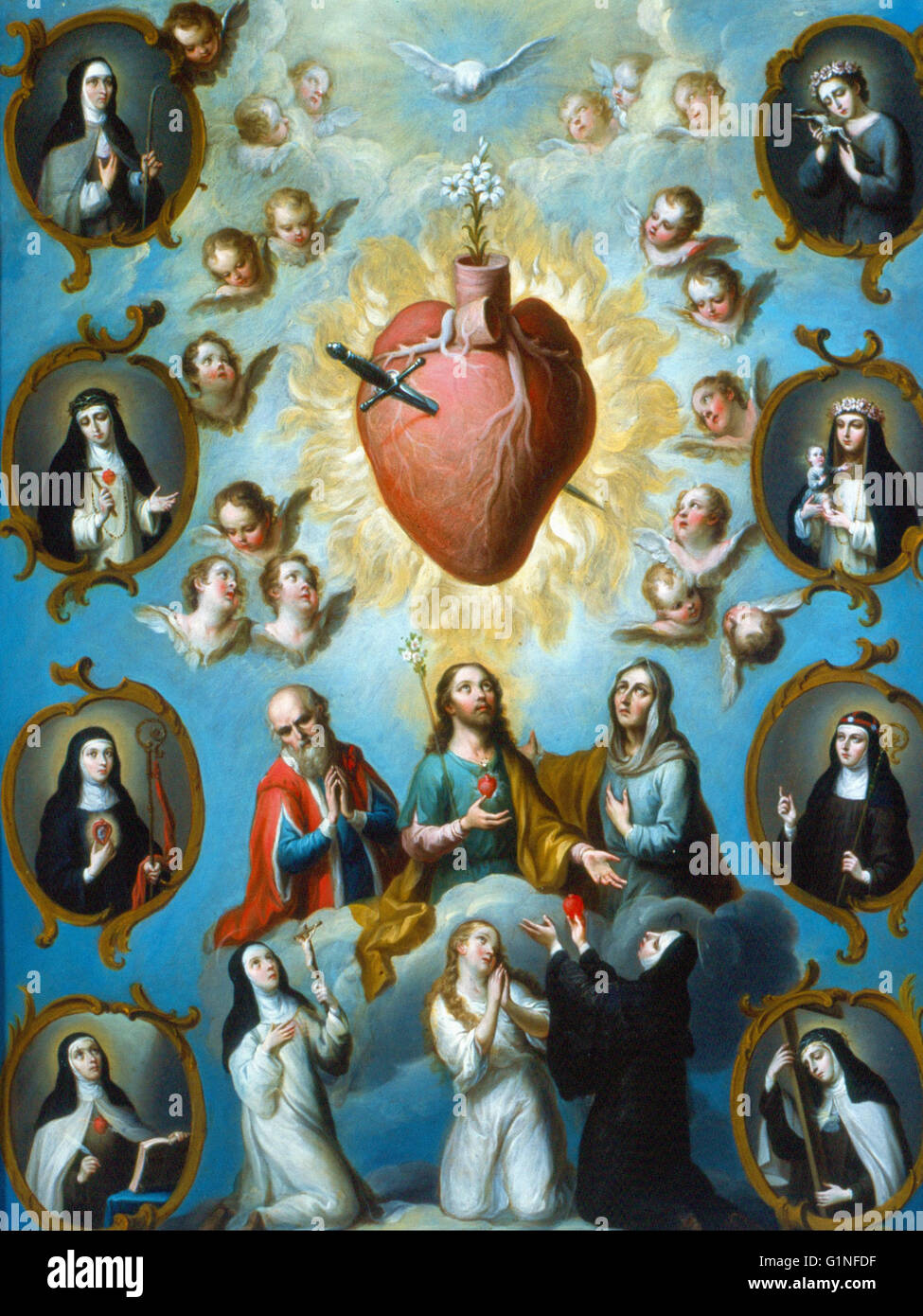 Juan Patricio Morlete Ruiz - Il Cuore di Maria - Museo Nacional de Arte de Mexico Foto Stock