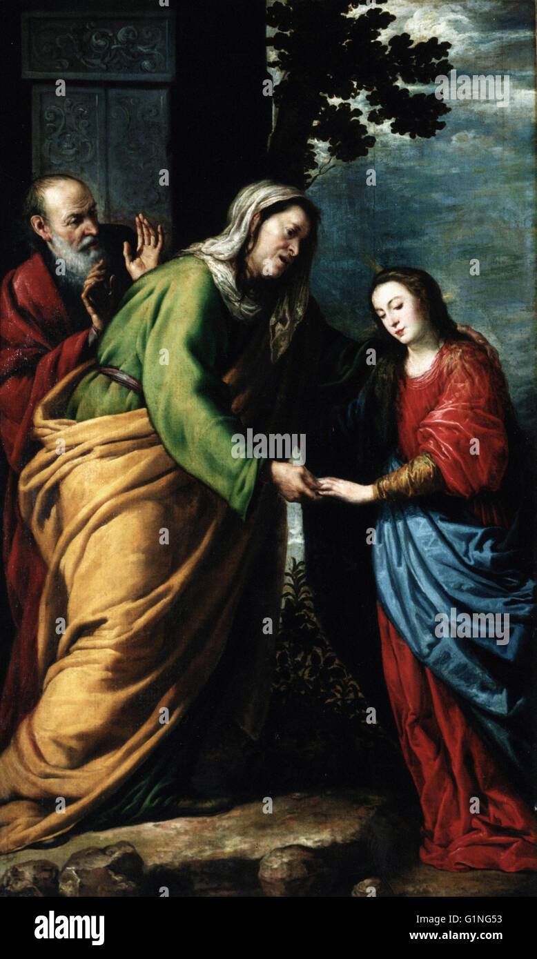 Pereda y Salgado, Antonio de - la Visitazione - Museo Lazaro Galdiano Foto Stock