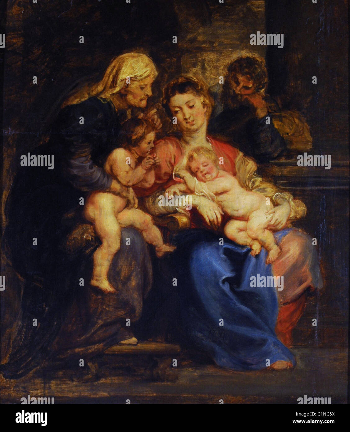 Peter Paul Rubens - La Sagrada familia con Santa Isabel y San Juan - Museo Nacional de Bellas Artes de Buenos Aires Foto Stock