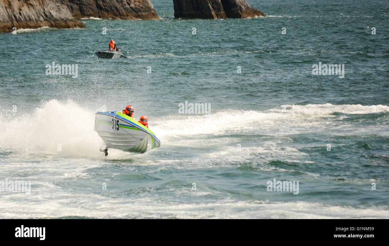 Corse Powerboat a Torquay, Devon, Regno Unito. Foto Stock