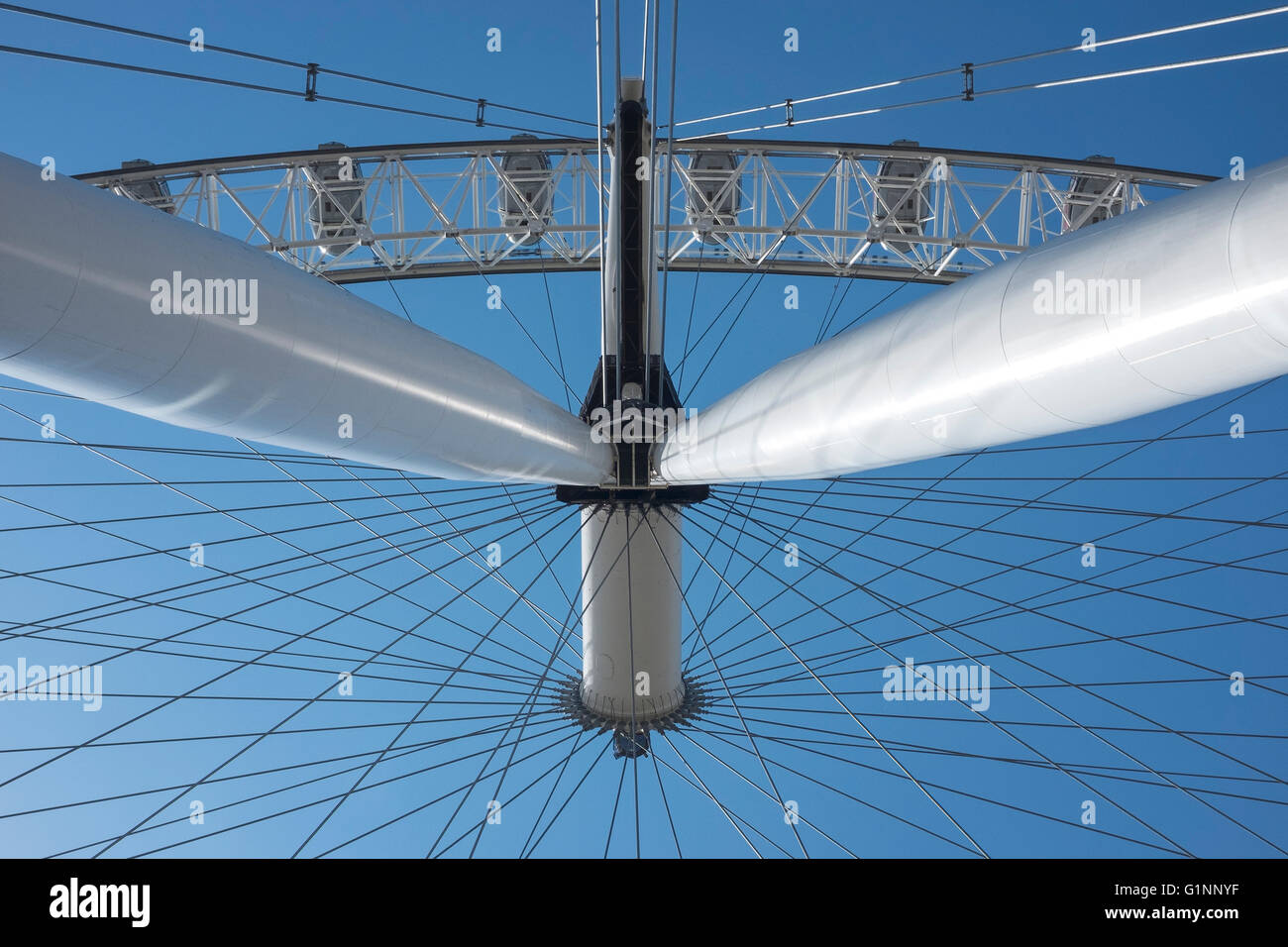 Close up dettaglio del London Eye, London REGNO UNITO Foto Stock