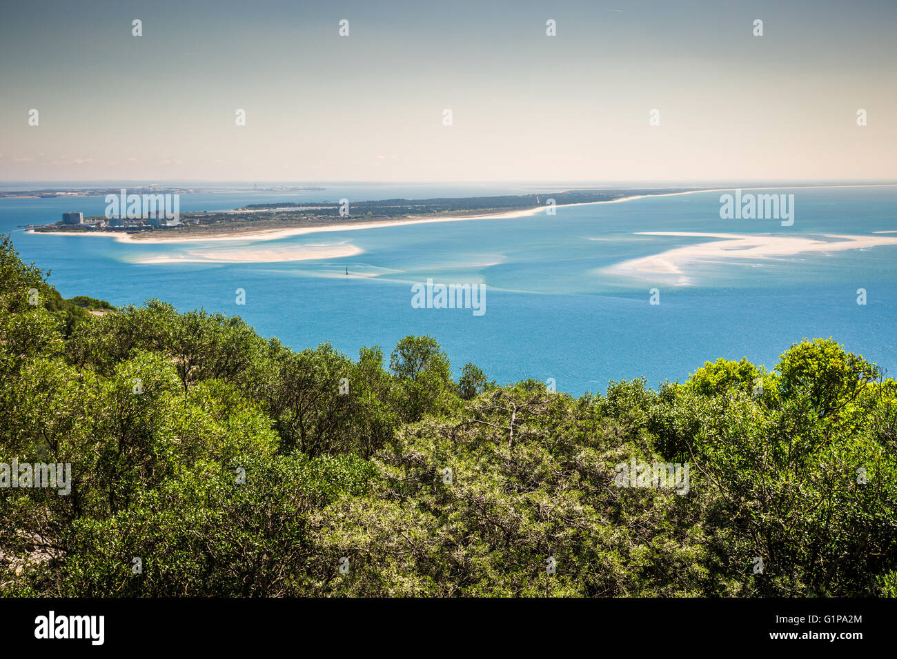 Bellissima vista del paesaggio del Parco Nazionale di Arrabida in Setubal, Portogallo. Foto Stock
