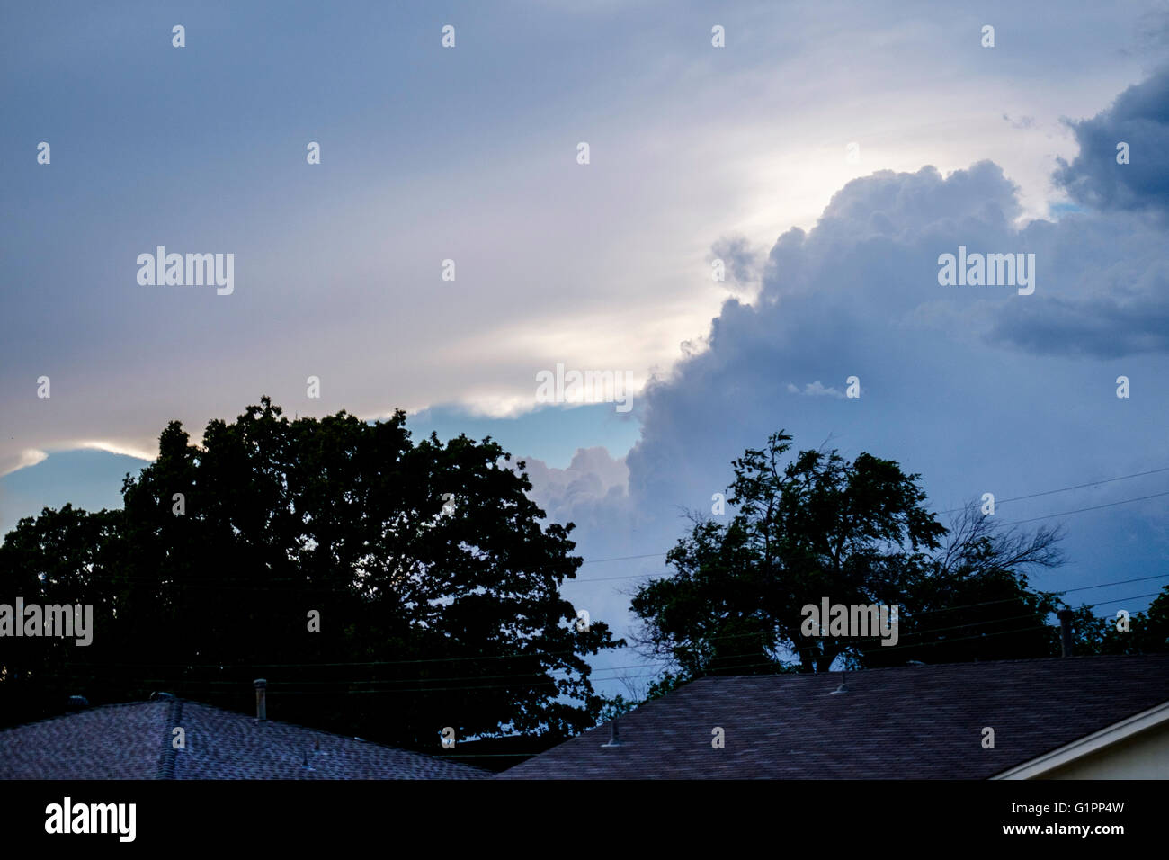 Stormy cumulus nuvole di raccolta. STATI UNITI. Foto Stock