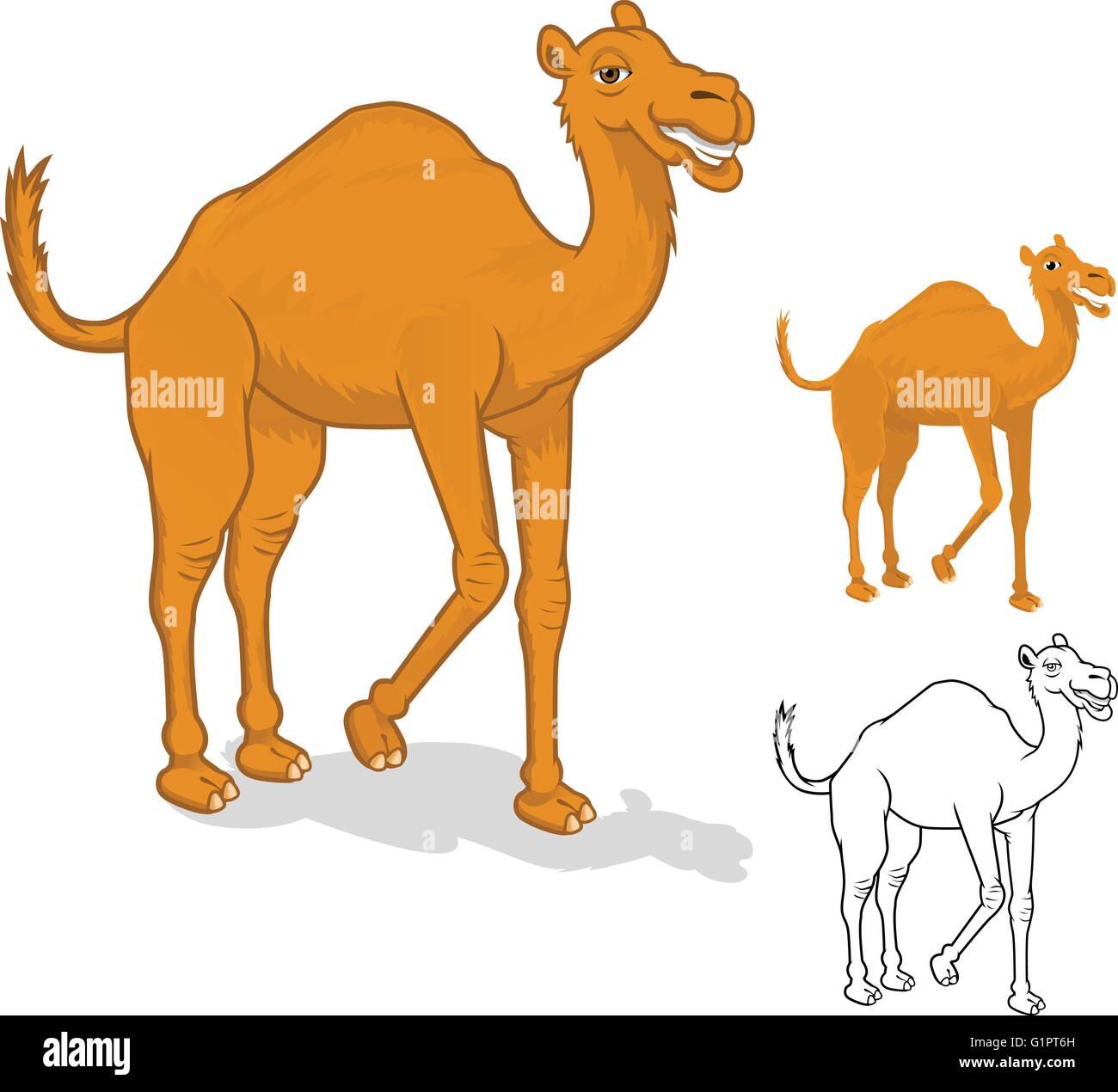Alta qualità Camel personaggio dei fumetti illustrazione vettoriale Illustrazione Vettoriale