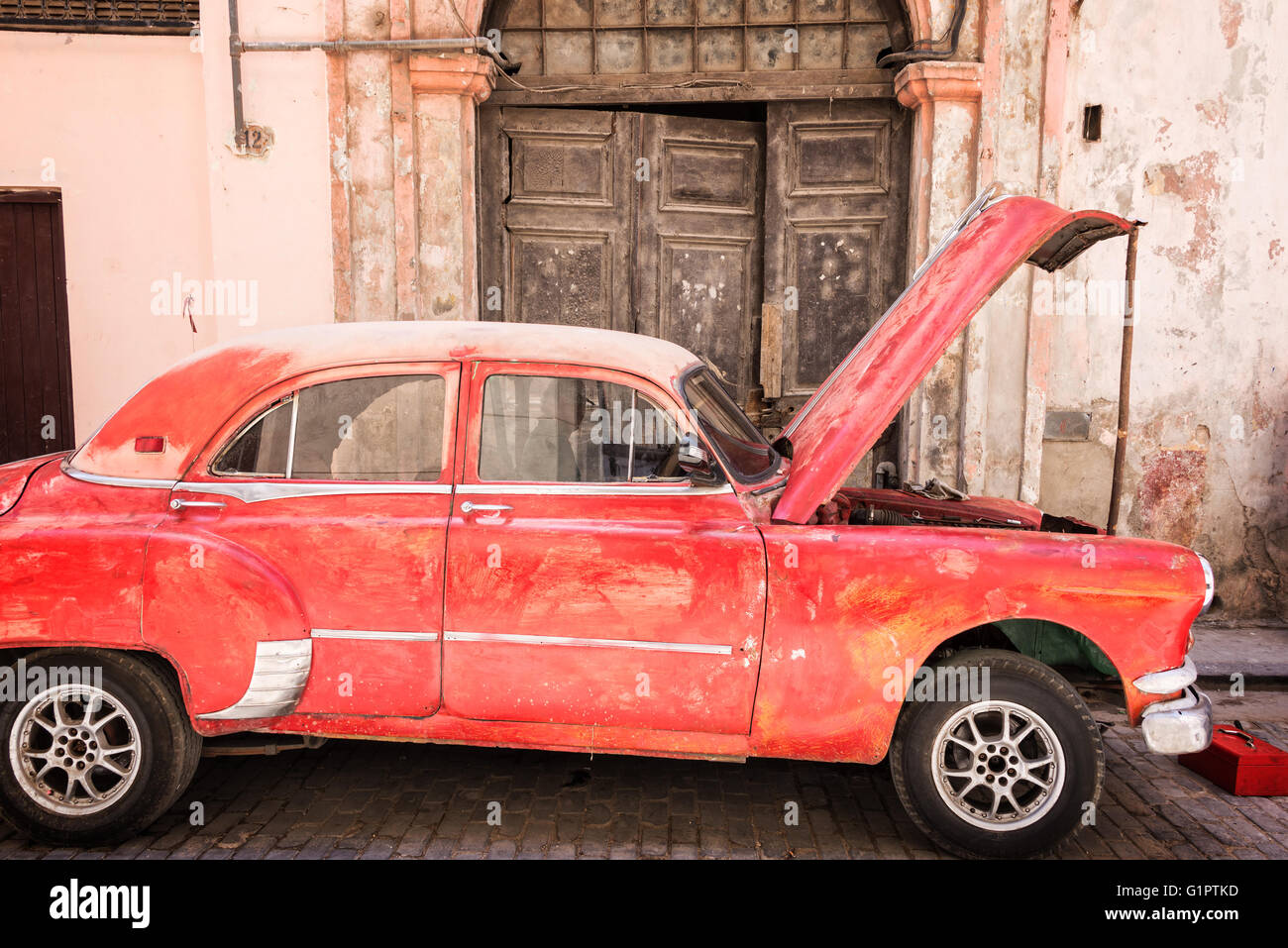 Vintage americano classico auto, Havana, Cuba Foto Stock
