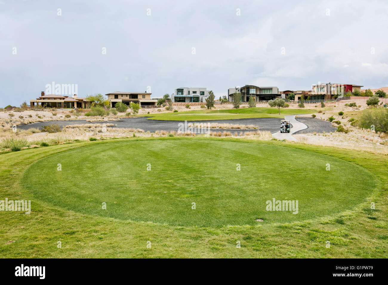 Campo da golf nel deserto Foto Stock