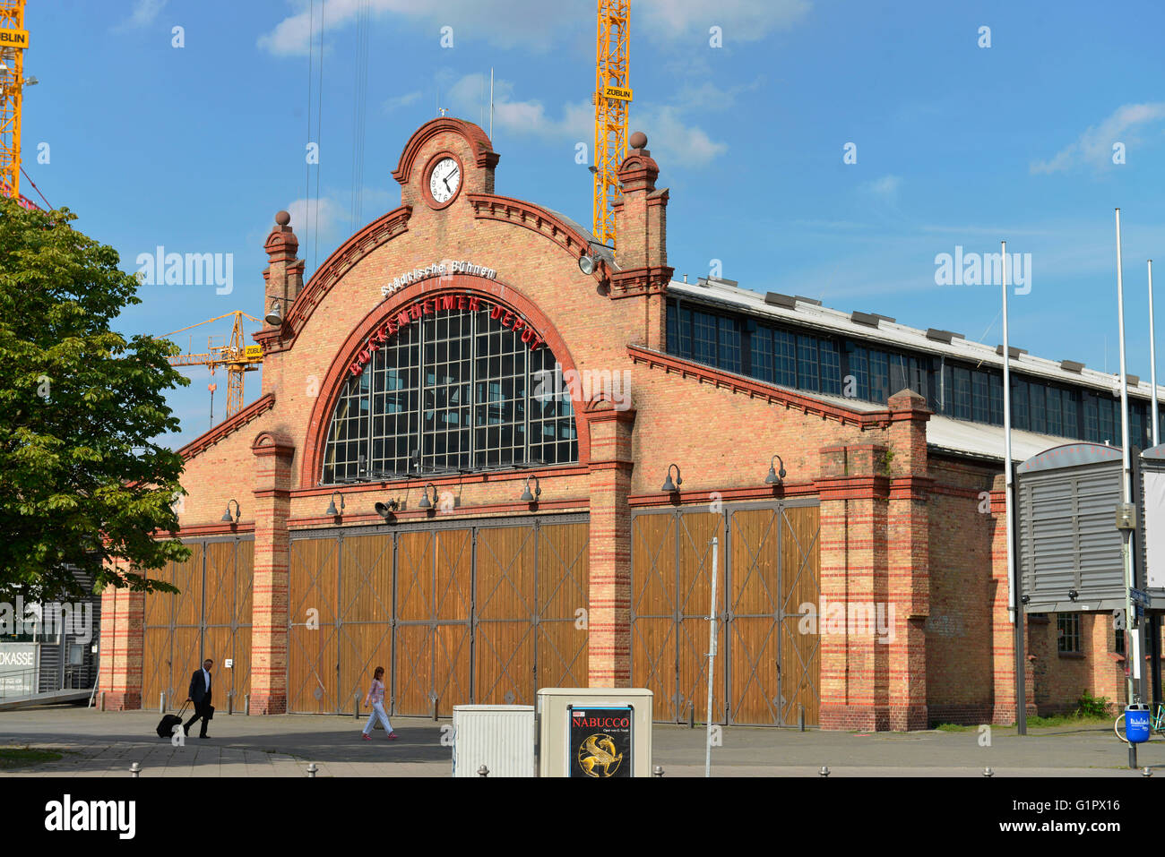 Bockenheimer Depot, Carlo-Schmid-Platz, di Francoforte sul Meno, Hesse, Germania Foto Stock