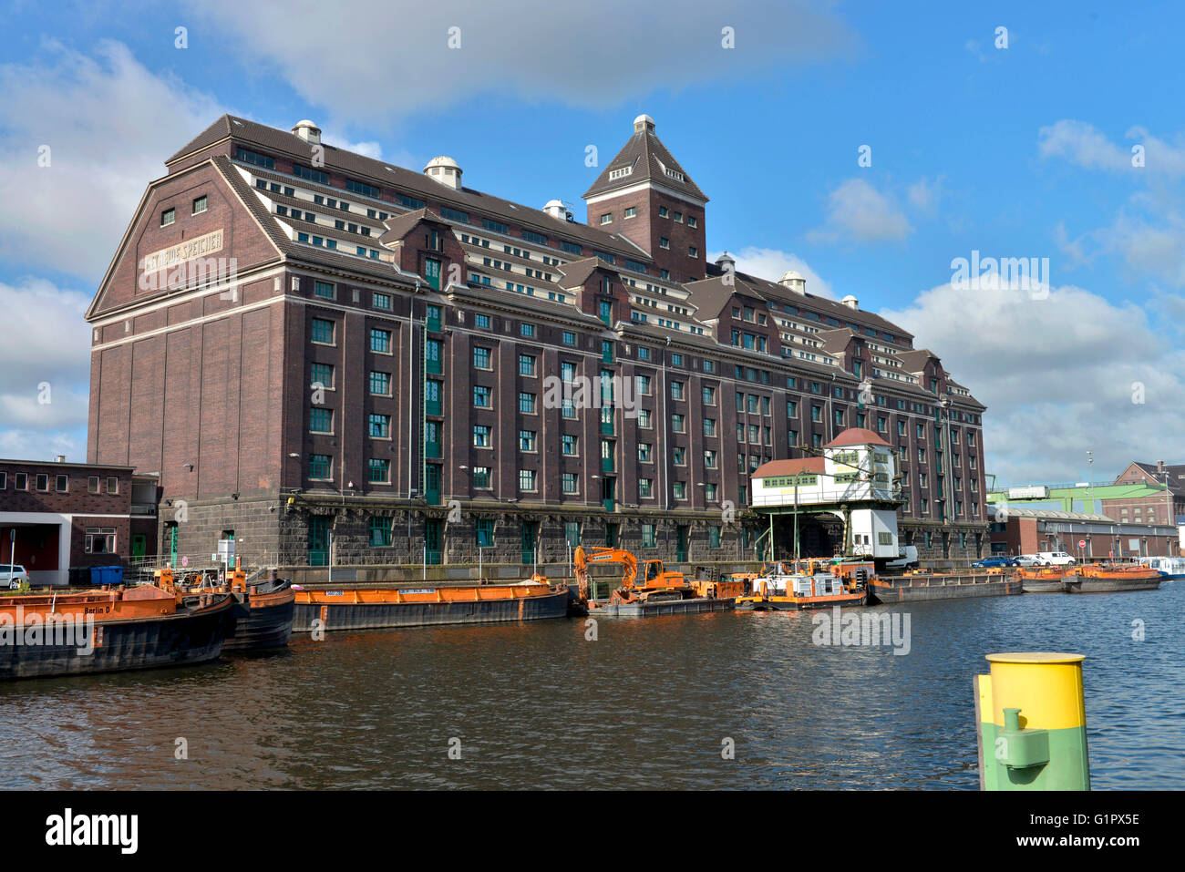 Lagerhaus, Behala, Westhafen, Berlino, Deutschland Foto Stock