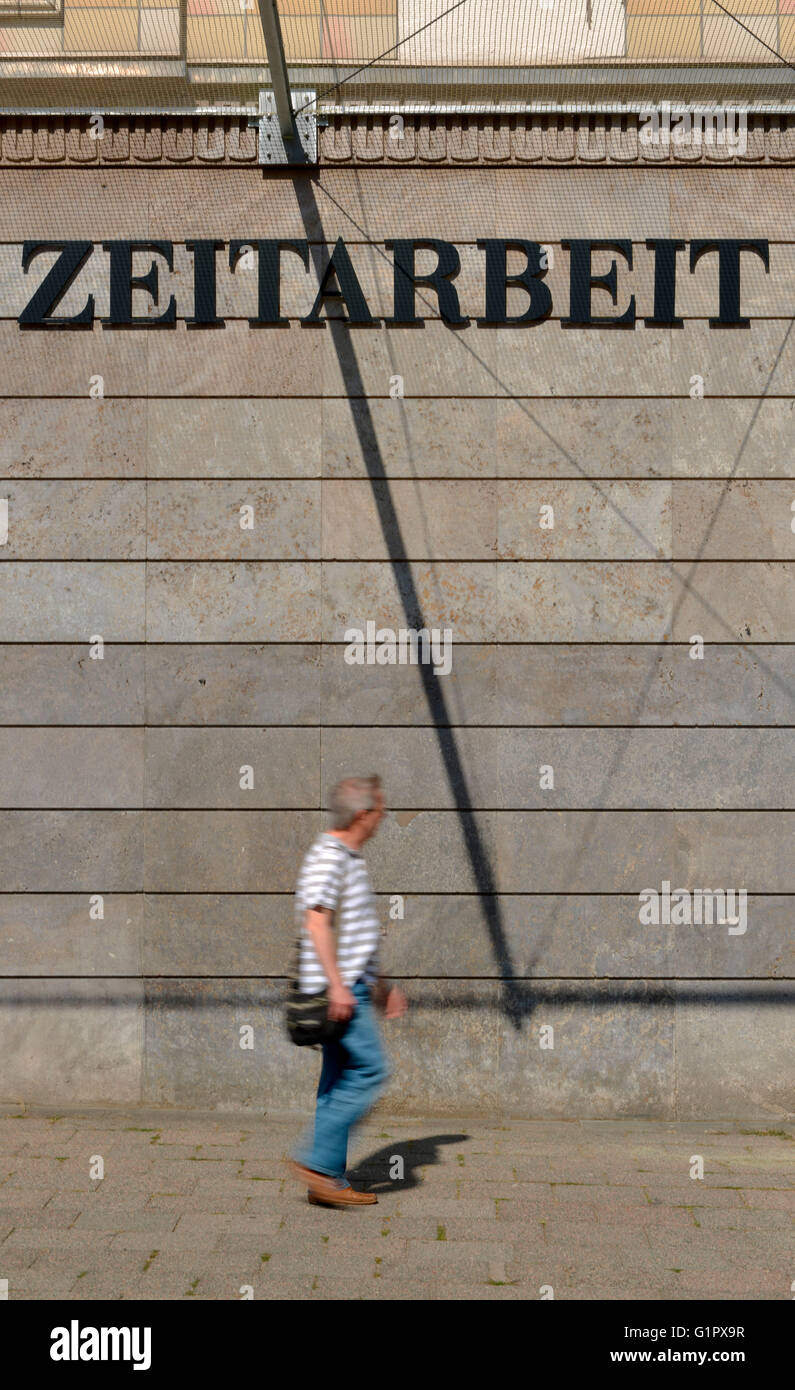 Werbung, Zeitarbeit, Berlino, Deutschland Foto Stock