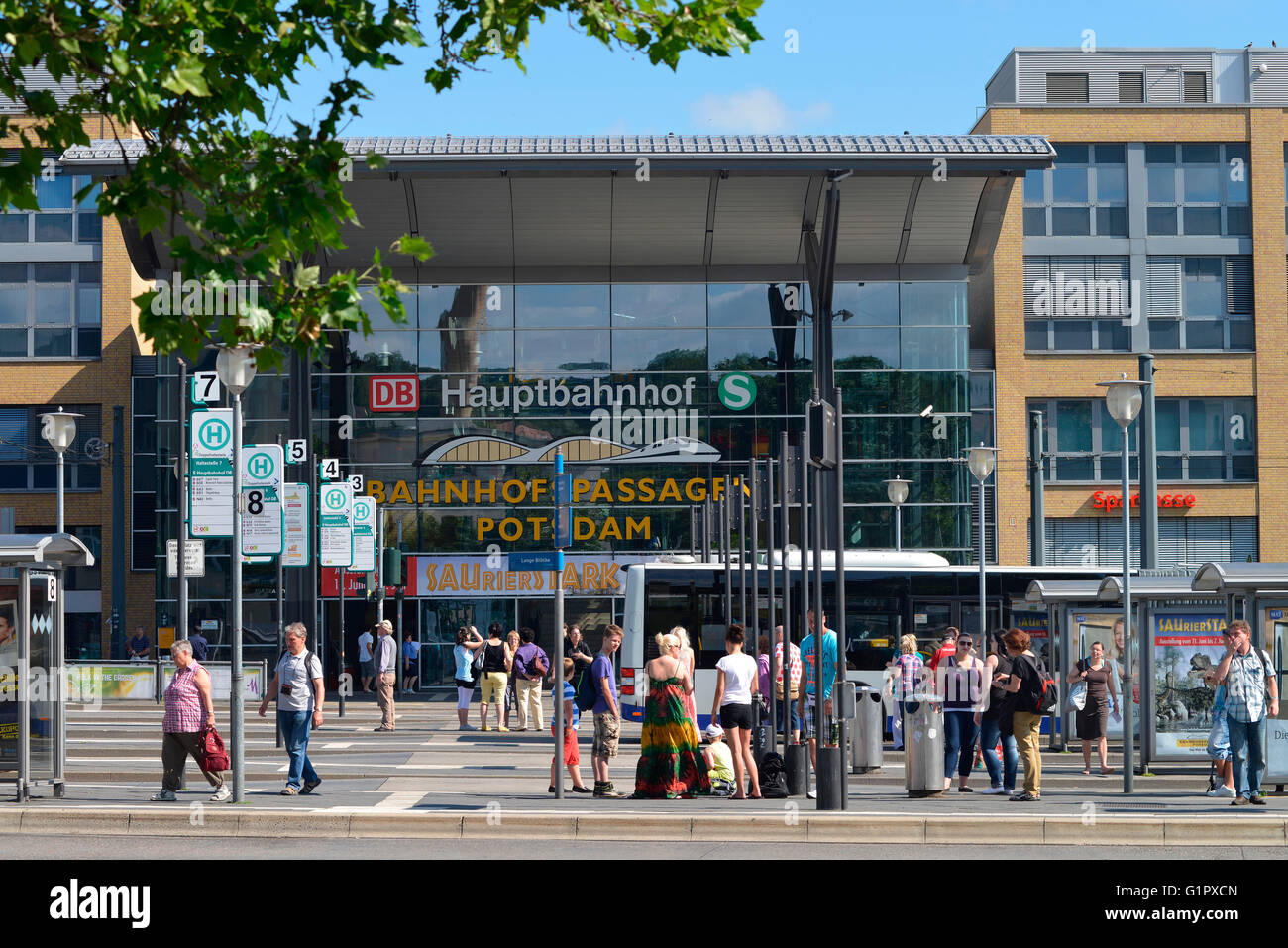 Stazione centrale di Potsdam, Brandeburgo, Germania Foto Stock