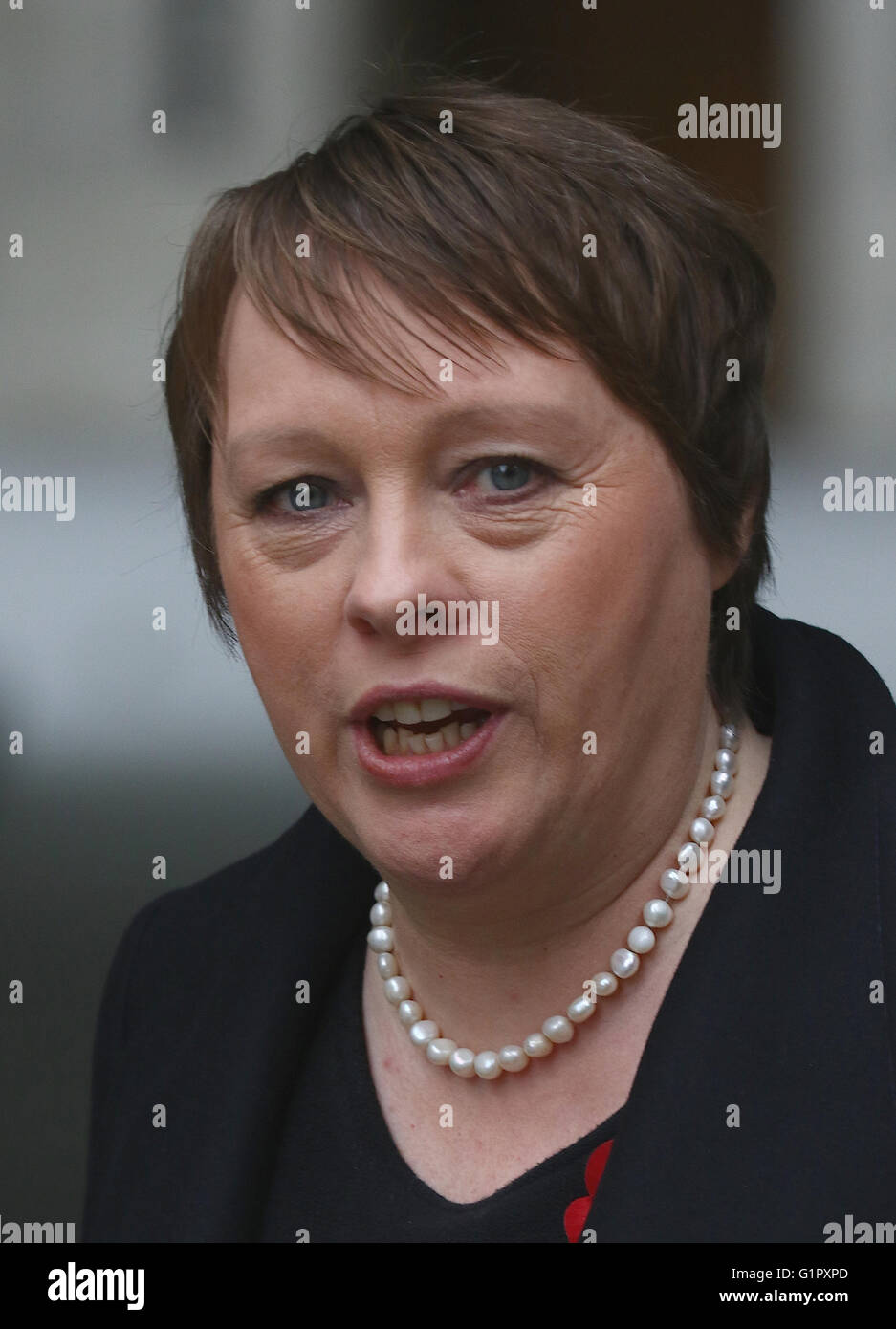 Londra, UK, 8 Novembre 2015: Maria Eagle ombra il Segretario di Stato per la difesa assiste il Andrew Marr show alla BBC studios in L Foto Stock