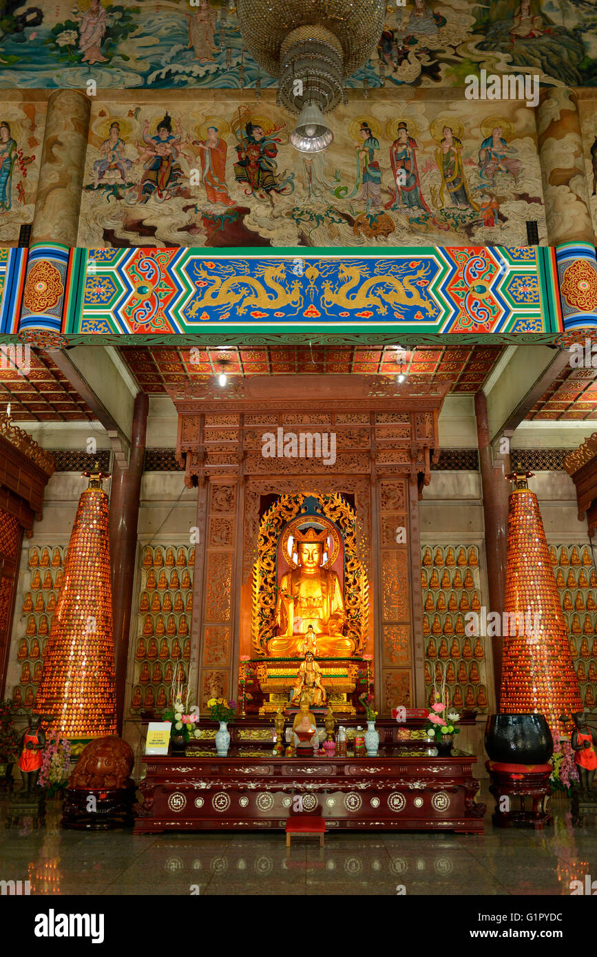 Hall di Kuan Yin, Tempio di Kek Lok Si, Penang, Malaysia Foto Stock