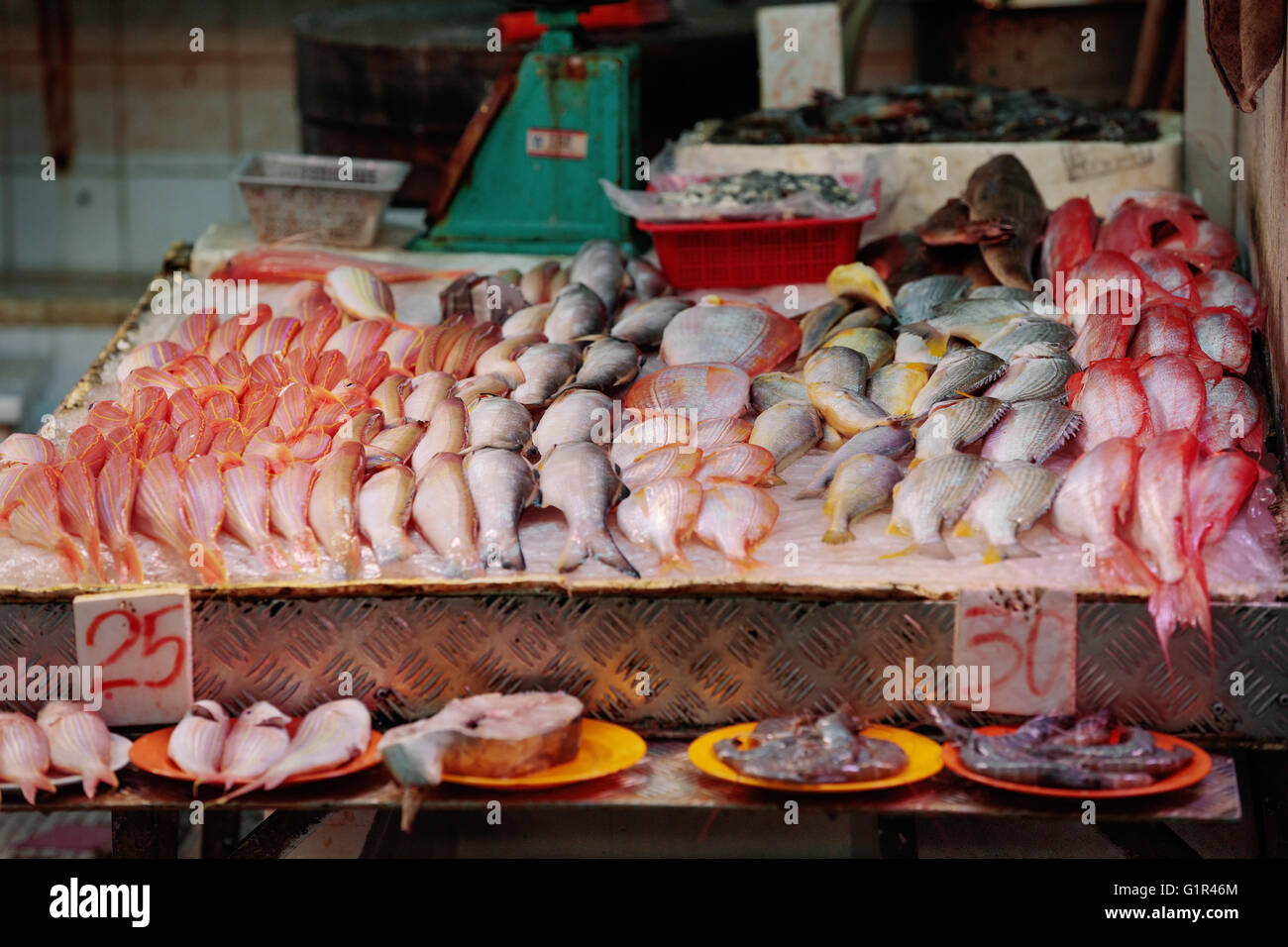 Tradizionale mercato asiatico Foto Stock