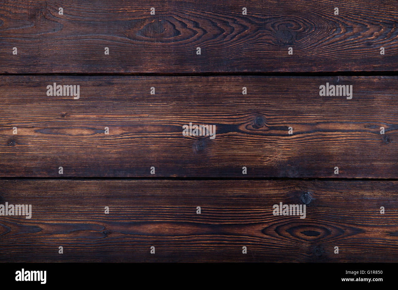 In legno marrone scuro con sfondo ad alta risoluzione. Vista dall'alto uno spazio di copia. Foto Stock