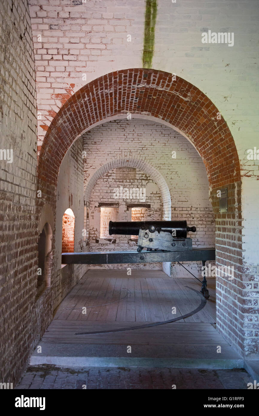 Savannah, Georgia - Fort Pulaski monumento nazionale. Foto Stock