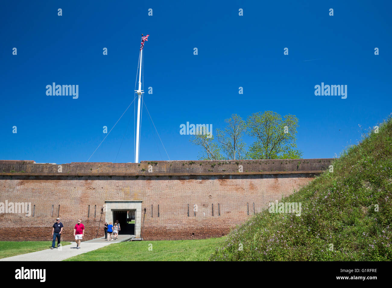 Savannah, Georgia - Fort Pulaski monumento nazionale. Foto Stock