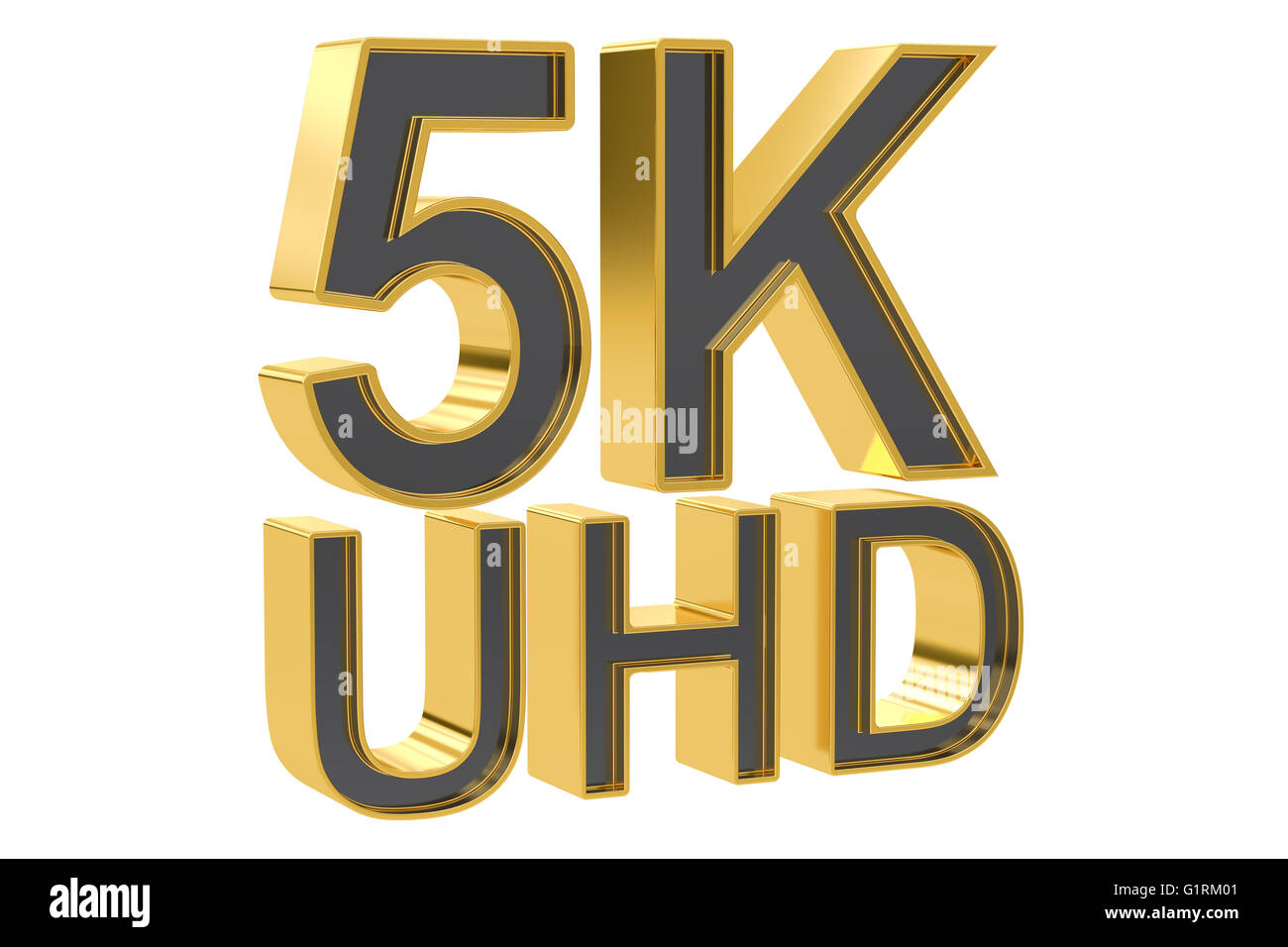 5K UHD concetto, 3D rendering isolati su sfondo bianco Foto Stock