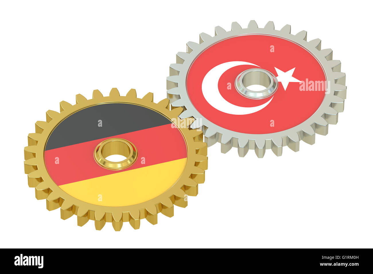 La Germania e la Turchia relazioni concetto , il rendering 3D Foto Stock