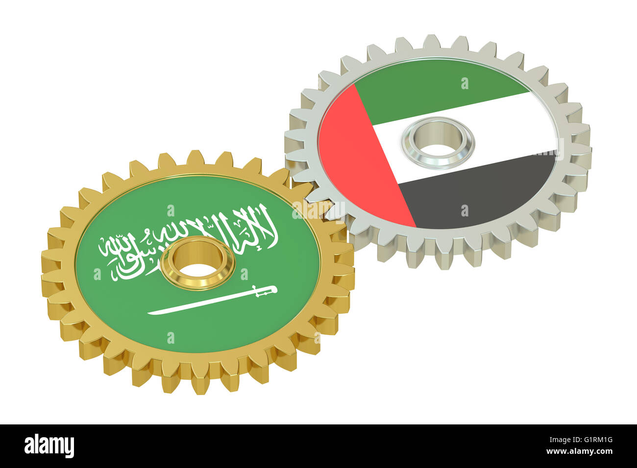 In Arabia Saudita e negli Emirati arabi uniti il concetto di relazioni , il rendering 3D Foto Stock