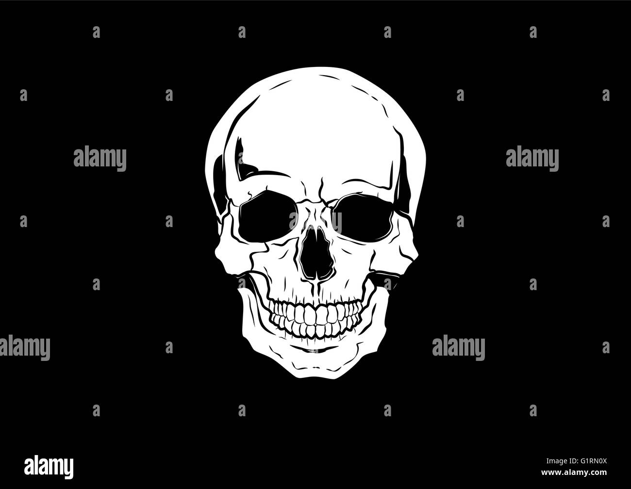 Illustrazione grafica vettoriale pirata del cranio per un utilizzo creativo in graphic design Illustrazione Vettoriale